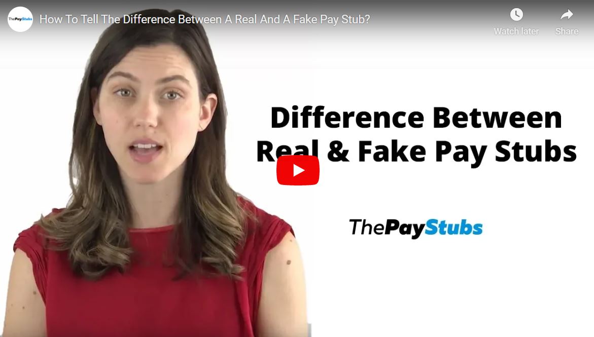 Fake Pay Stub Company Offers Instruction on How to Spot a Fake Pay Stub