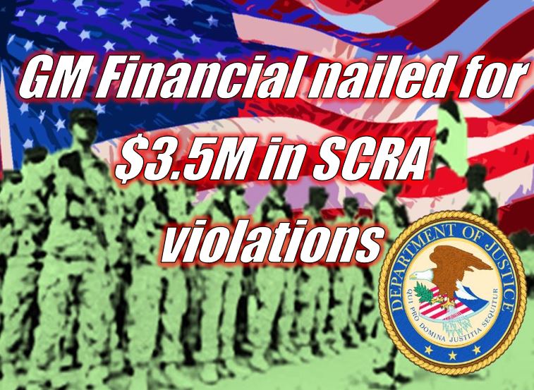 GM Financial nailed for $3.5M in SCRA violations