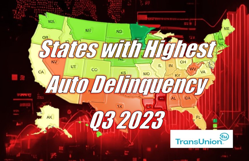 States with Highest for Auto Loan Delinquency in Q3 2023