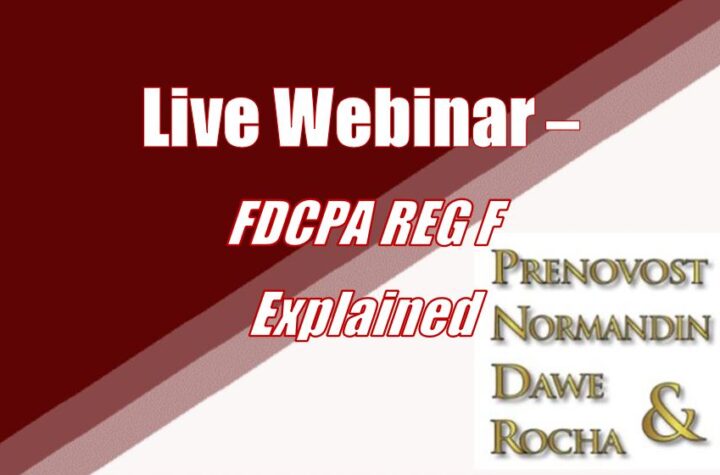 Live Webinar - FDCPA REG F Explained