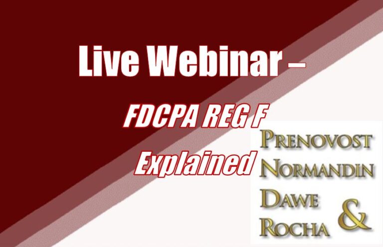 Live Webinar – FDCPA REG F Explained | CUCollector