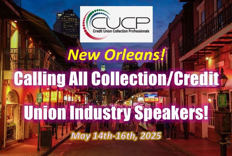 Calling All Collection/Credit Union Industry Speakers!