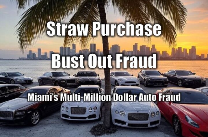 Straw Purchase Bust Out Fraud - Miami’s Multi-Million Dollar Auto Fraud