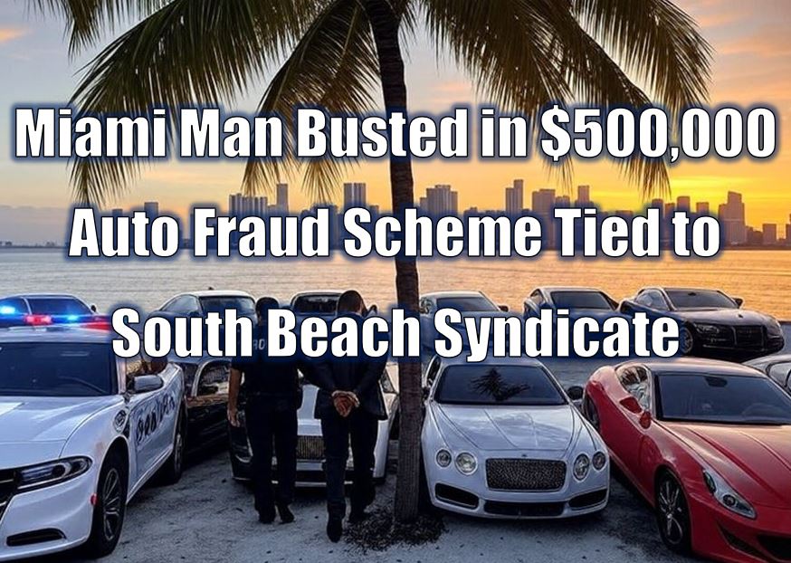 Miami Man Busted in $500,000 Auto Fraud Scheme Tied to South Beach Syndicate