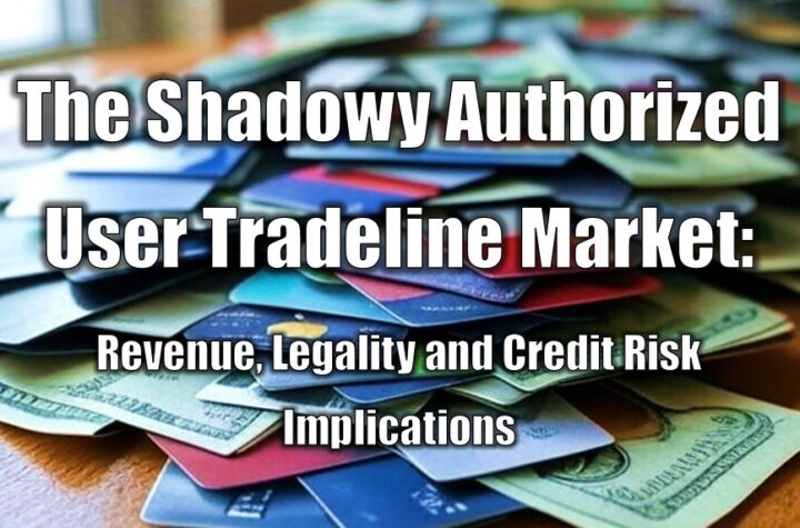 The Shadowy Authorized User Tradeline Market: Revenue, Legality and Credit Risk Implications