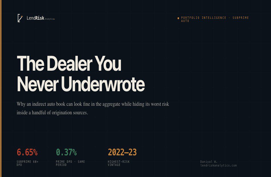 The Dealer You Never Underwrote
