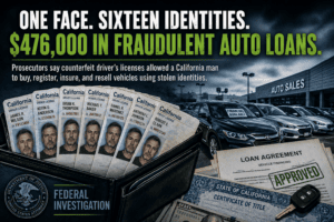 One Face. Sixteen Identities. $476,000 in Fraudulent Auto Loans