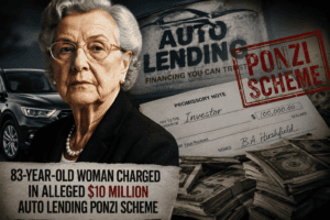 Feds Charge 83-Year-Old Woman in Alleged $10 Million Auto Lending Ponzi Scheme