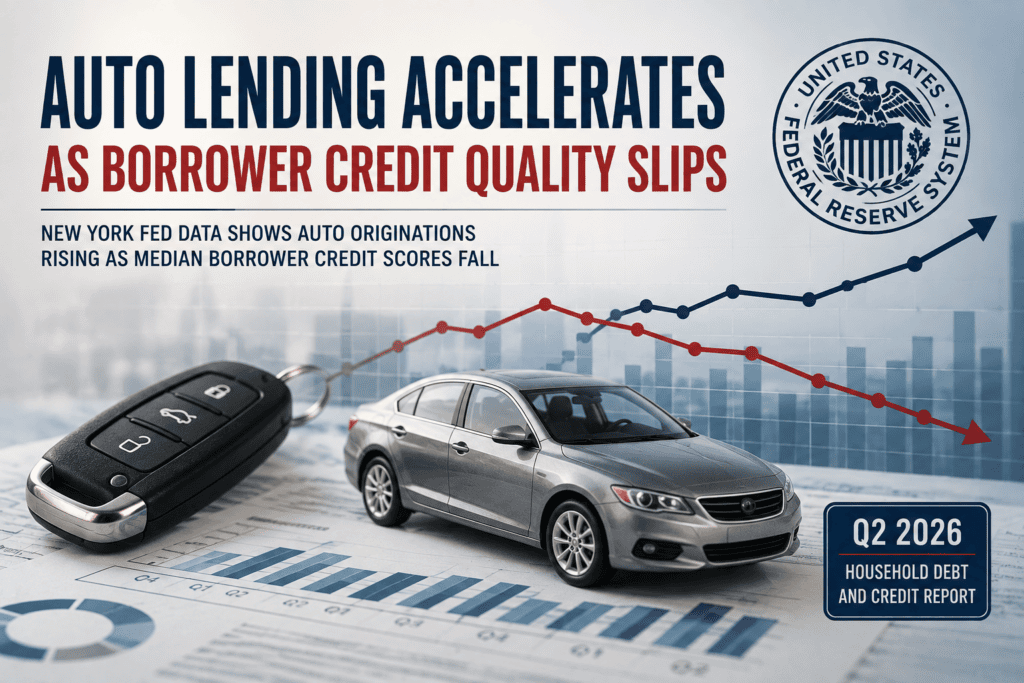 Auto Lending Accelerates as Borrower Credit Quality Slips
