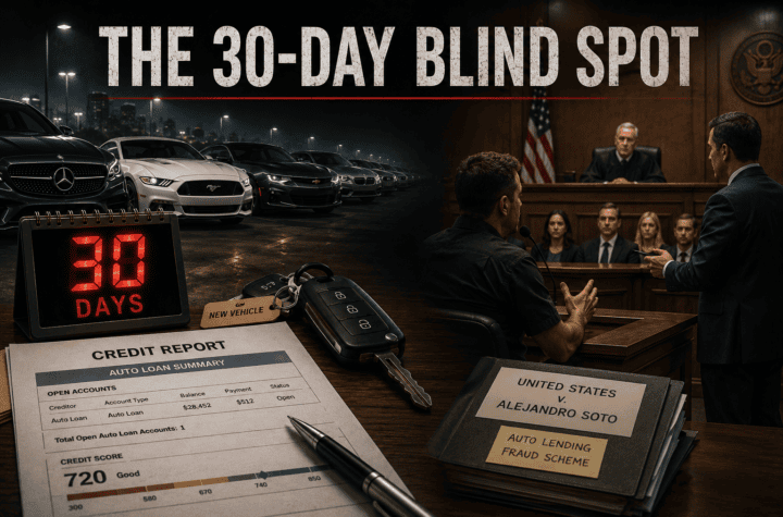 The 30-Day Blind Spot: How Straw Buyers Financed Nearly 100 Cars Before Lenders Could See Them Coming