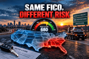 Same FICO, Different Risk: Geography Emerges in Auto Loan Delinquencies