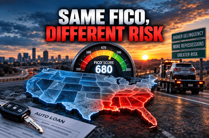 Same FICO, Different Risk: Geography Emerges in Auto Loan Delinquencies