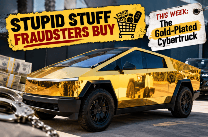STUPID STUFF FRAUDSTERS BUY: The Gold-Plated Cybertruck